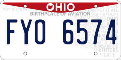 OH license plate FYO6574