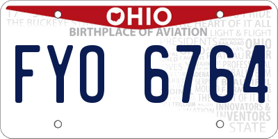 OH license plate FYO6764