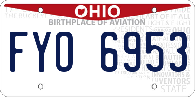 OH license plate FYO6953