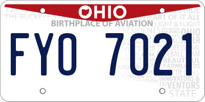 OH license plate FYO7021