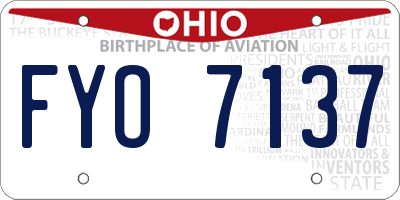 OH license plate FYO7137