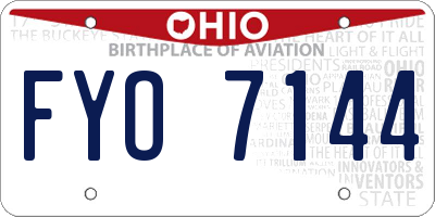 OH license plate FYO7144