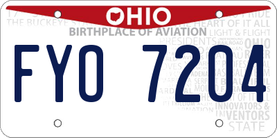 OH license plate FYO7204