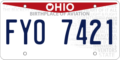 OH license plate FYO7421