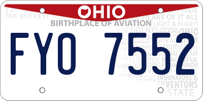 OH license plate FYO7552