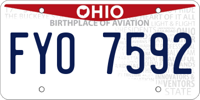 OH license plate FYO7592