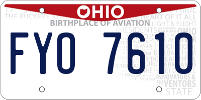 OH license plate FYO7610