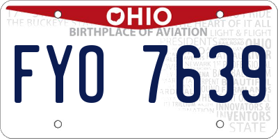 OH license plate FYO7639