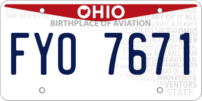 OH license plate FYO7671