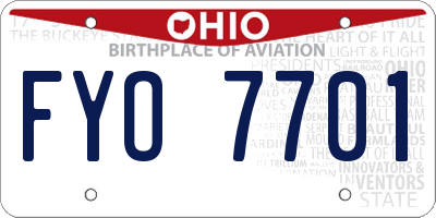 OH license plate FYO7701