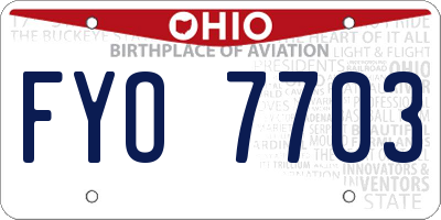 OH license plate FYO7703
