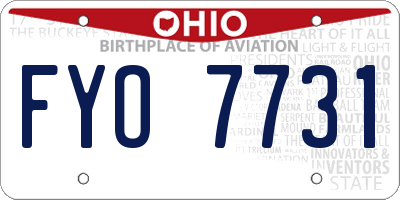 OH license plate FYO7731