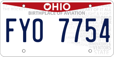OH license plate FYO7754