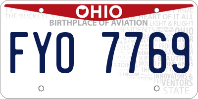 OH license plate FYO7769