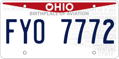 OH license plate FYO7772