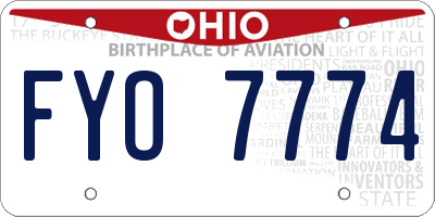 OH license plate FYO7774