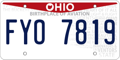 OH license plate FYO7819