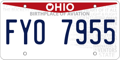 OH license plate FYO7955