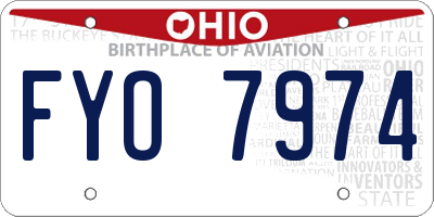 OH license plate FYO7974