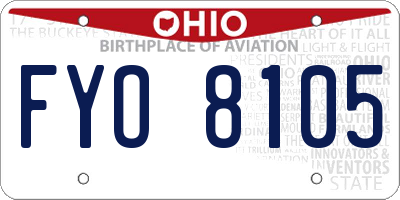 OH license plate FYO8105