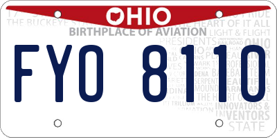 OH license plate FYO8110