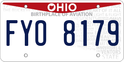 OH license plate FYO8179