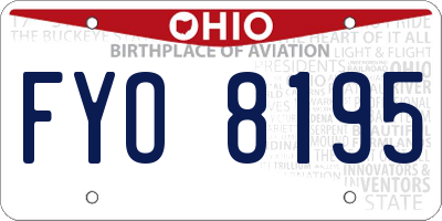 OH license plate FYO8195