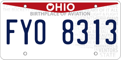 OH license plate FYO8313