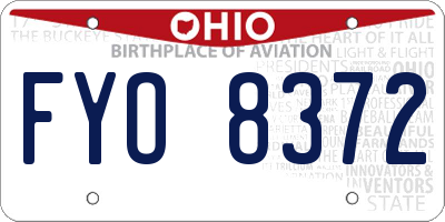 OH license plate FYO8372