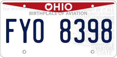 OH license plate FYO8398
