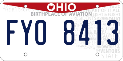 OH license plate FYO8413
