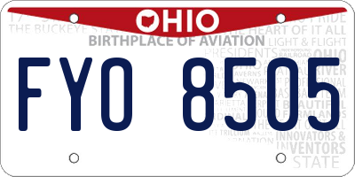 OH license plate FYO8505