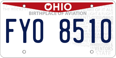 OH license plate FYO8510