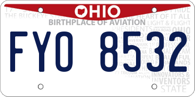 OH license plate FYO8532