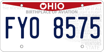 OH license plate FYO8575