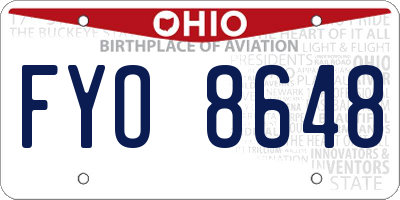 OH license plate FYO8648