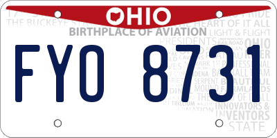OH license plate FYO8731
