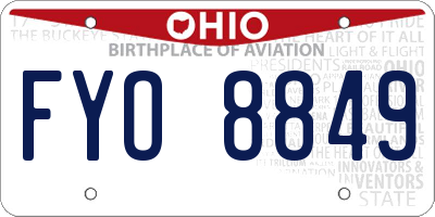 OH license plate FYO8849