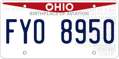 OH license plate FYO8950