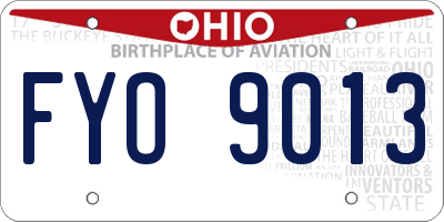 OH license plate FYO9013