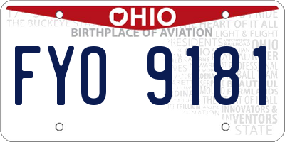 OH license plate FYO9181