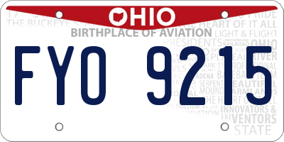 OH license plate FYO9215