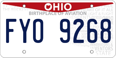 OH license plate FYO9268