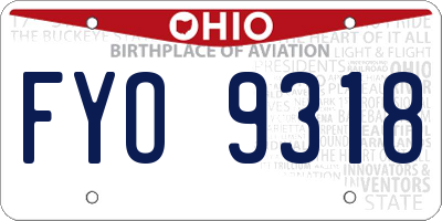 OH license plate FYO9318