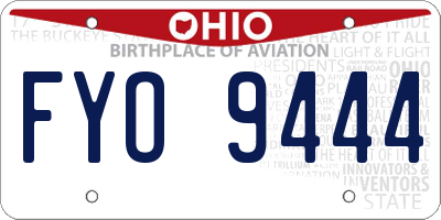 OH license plate FYO9444