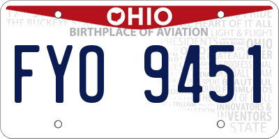 OH license plate FYO9451
