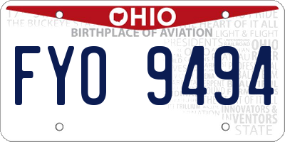 OH license plate FYO9494