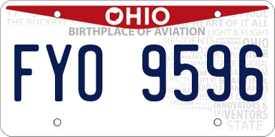 OH license plate FYO9596