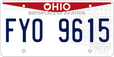 OH license plate FYO9615