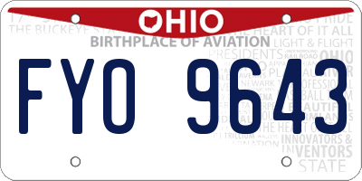OH license plate FYO9643